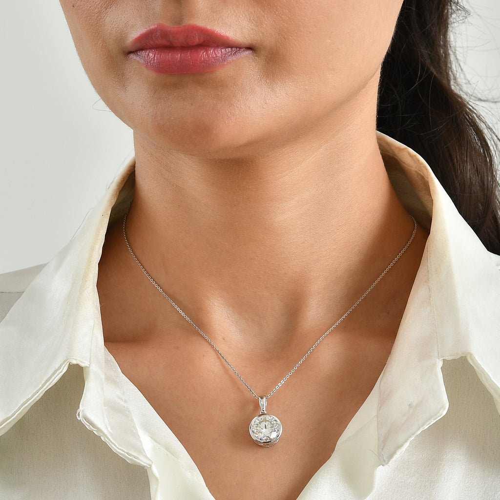 D'Joy Moissanit Schmuckset ca. 50 cm 925 Silber Rhodiniert ca. 4.65 ct