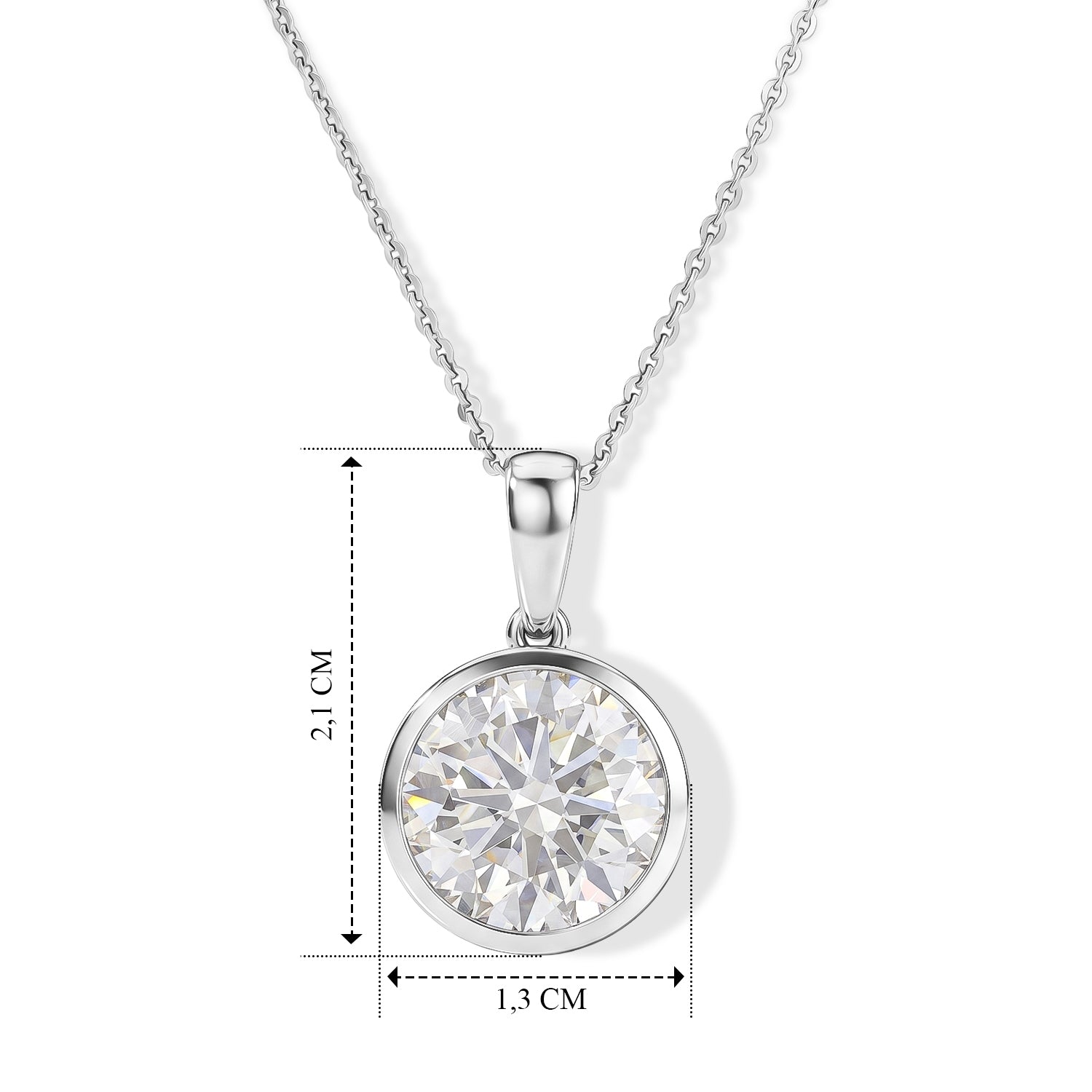 D'Joy Moissanit Schmuckset ca. 50 cm 925 Silber Rhodiniert ca. 4.65 ct