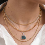 D'Joy Blauer Diamant Schmuckset ca. 50 cm 925 Silber Rhodiniert ca. 0,53 ct.