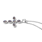 AAA Labradorit Anhänger, 925 Silber, 316L Edelstahl Kette ca. 50 cm ca. 3.52 ct