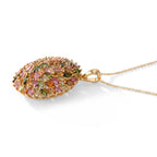 D'Joy AA Mehrfarbig-Turmalin Schmuckset ca. 50 cm 925 Silber 750 Gelbgold vermeil ca. 6,11 ct.