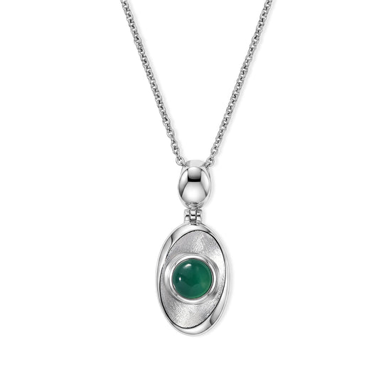 EVER TRUE Verde Onyx Anhänger mit Kette, ca. 50 cm ca. 1.60 ct