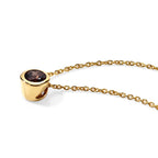 D'Joy Farbwechsel Granat Schmuckset ca. 50 cm 925 Silber 750 Gelbgold vermeil ca. 0,70 ct.