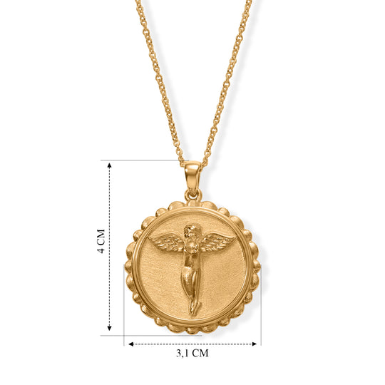 EverTrue Anhänger mit 50cm Edelstahl-Kette, Bronze mit Gelbgold E-Beschichtung