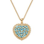 EVER TRUE AA Blauer Apatit Schmuckset ca. 50 cm ca. 3,78 ct.