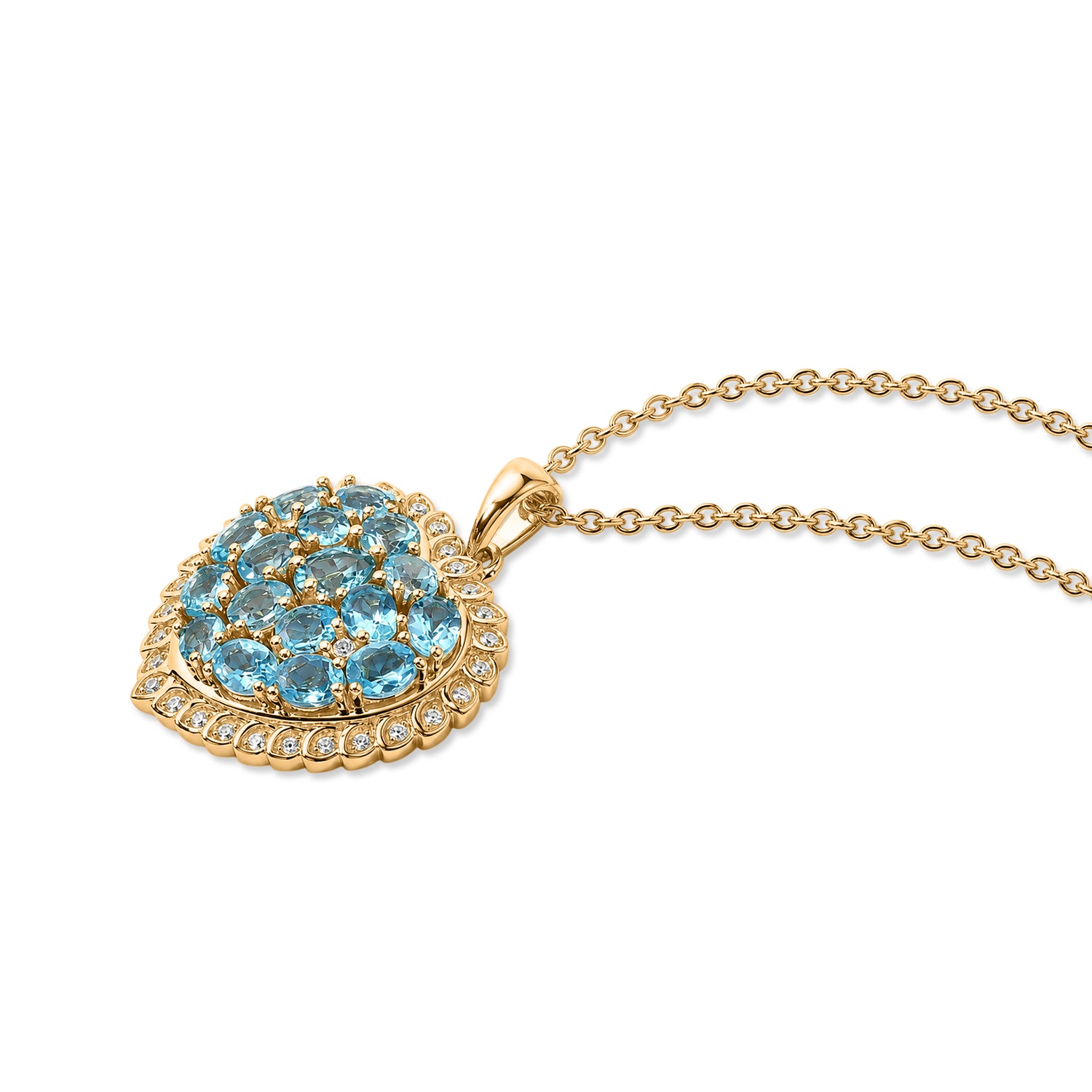 EVER TRUE AA Blauer Apatit Schmuckset ca. 50 cm ca. 3,78 ct.