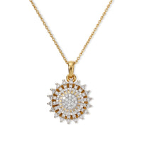 LUXURIANT DIAMOND - Lab Grown Diamant SGL zertifiziert SI-GH Schmuckset ca. 50 cm 925 Silber 750 Gelbgold vermeil ca. 0,53 ct.