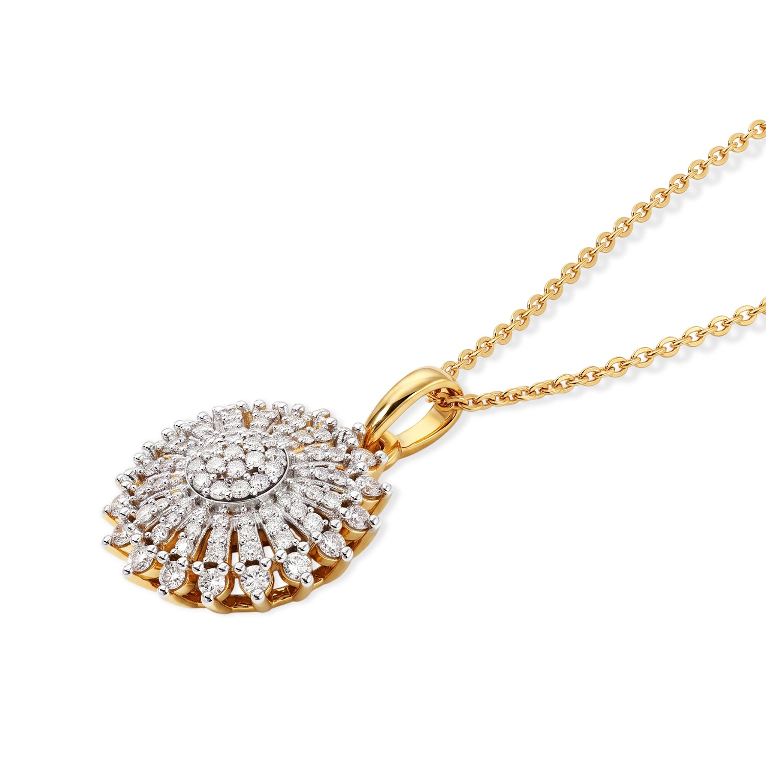 LUXURIANT DIAMOND - Lab Grown Diamant SGL zertifiziert SI-GH Schmuckset ca. 50 cm 925 Silber 750 Gelbgold vermeil ca. 0,53 ct.
