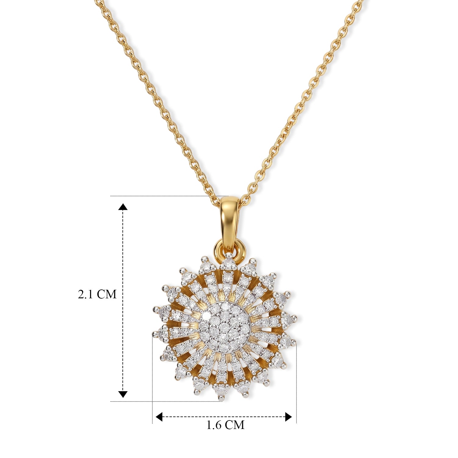LUXURIANT DIAMOND - Lab Grown Diamant SGL zertifiziert SI-GH Schmuckset ca. 50 cm 925 Silber 750 Gelbgold vermeil ca. 0,53 ct.