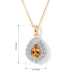 D'Joy AA Heliodor, Moissanit Schmuckset ca. 45 cm 925 Silber 750 Gelbgold vermeil ca. 2,48 ct.