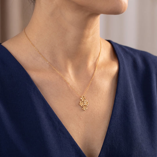 EverTrue Anhänger mit 50cm Edelstahl Kette, Bronze 750 vergoldet - 4,89 Gramm