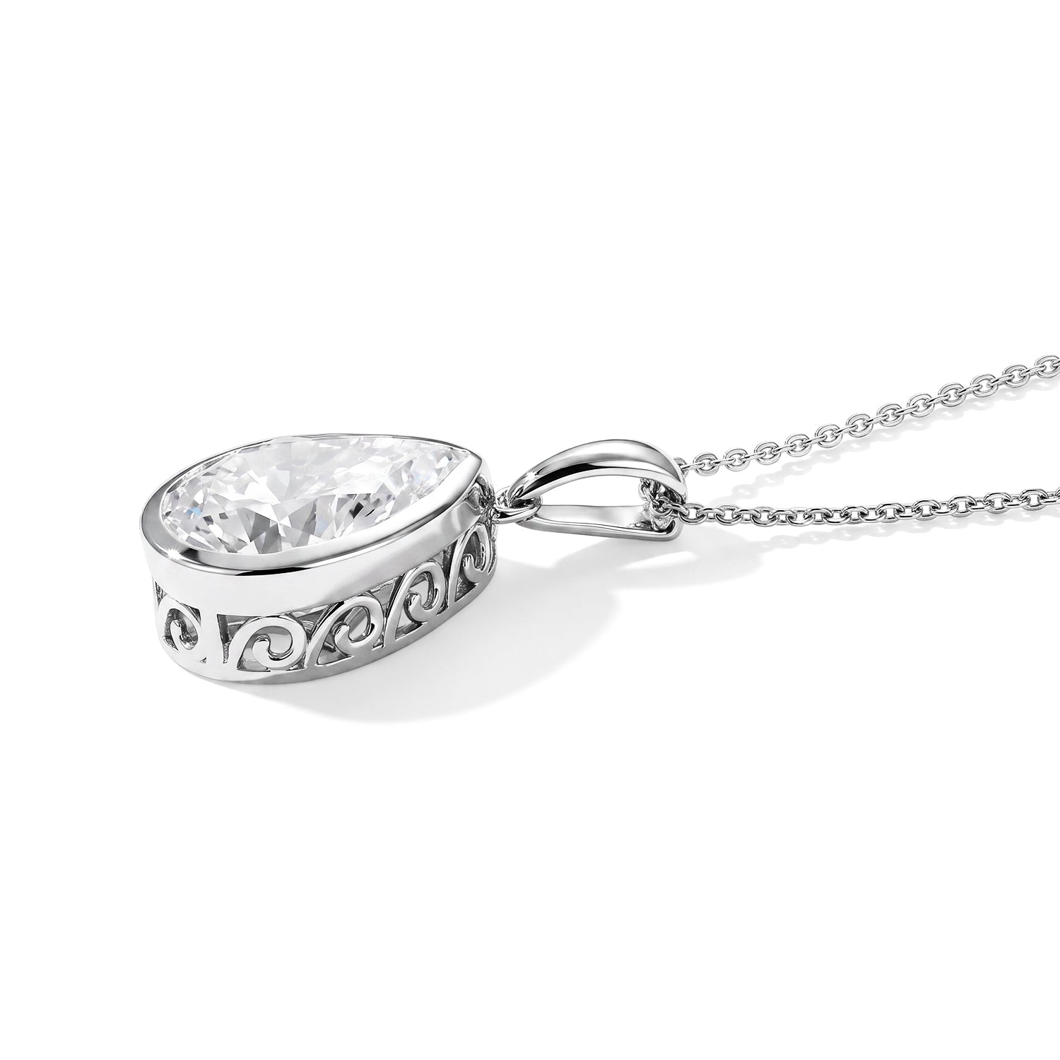 D'Joy Moissanit Schmuckset ca. 50 cm 925 Silber Rhodiniert ca. 5.15 ct