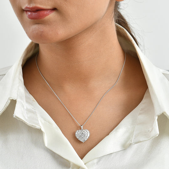 LUXURIANT DIAMOND - Lab Grown Diamant SI-GH Schmuckset ca. 50 cm 925 Silber Rhodiniert ca. 1,04 ct.