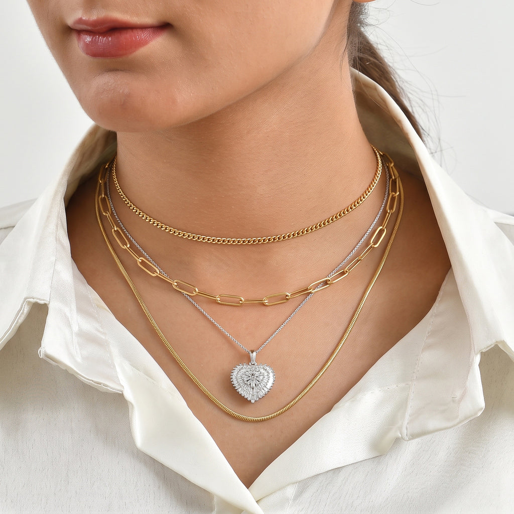 LUXURIANT DIAMOND - Lab Grown Diamant  SGL zertifiziert SI-GH Schmuckset ca. 50 cm 925 Silber Rhodiniert ca. 1,04 ct.
