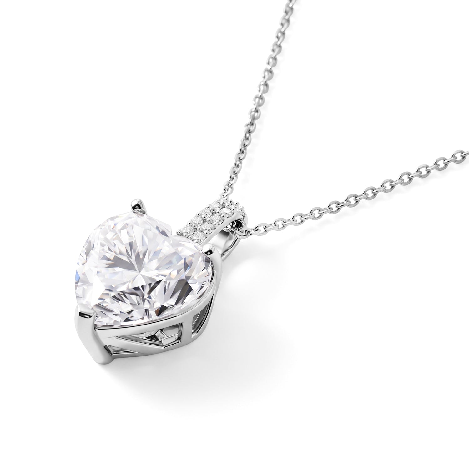 D'Joy Moissanit Schmuckset ca. 45 cm 925 Silber Rhodiniert ca. 6,26 ct.