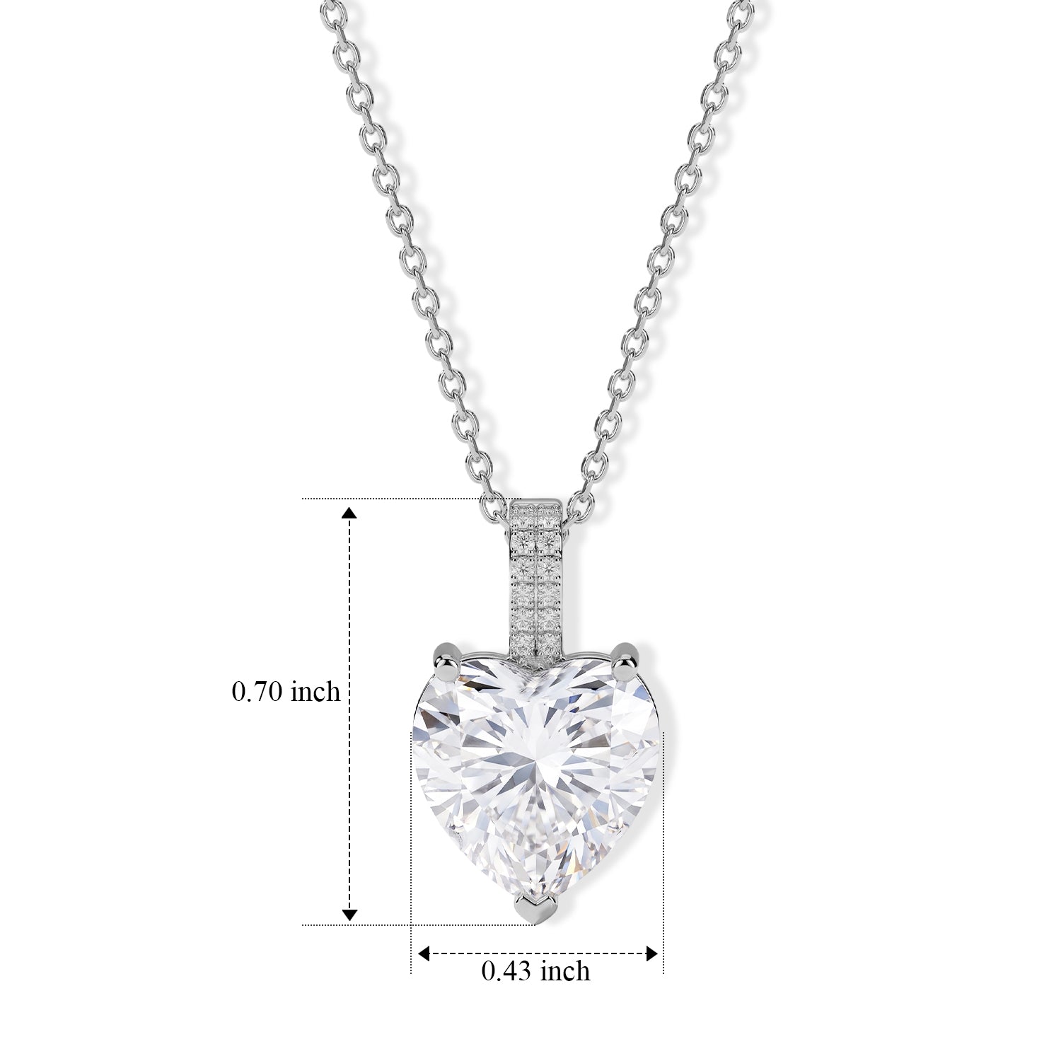 D'Joy Moissanit Schmuckset ca. 45 cm 925 Silber Rhodiniert ca. 6,26 ct.