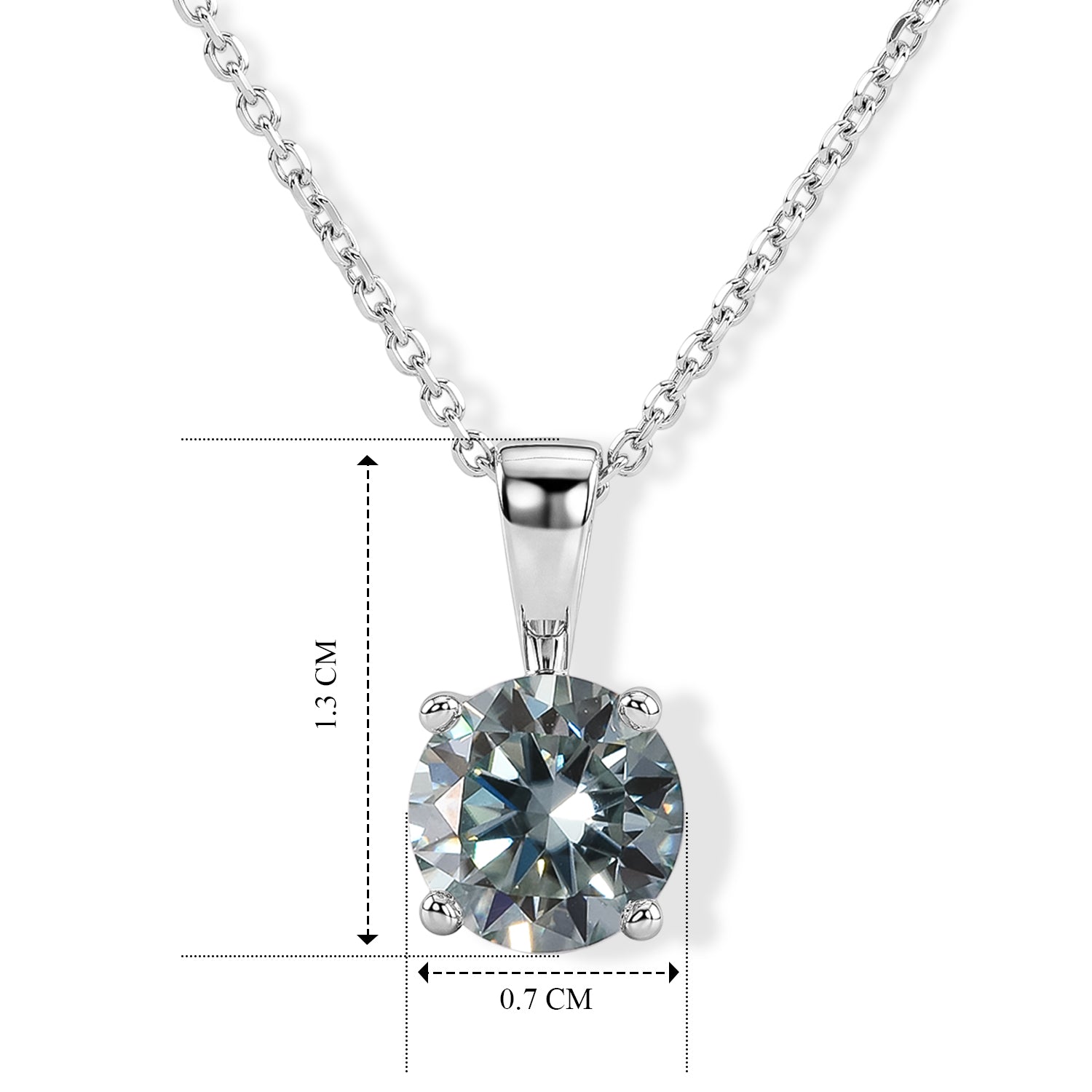 D'Joy Paraiba Moissanit Schmuckset ca. 45 cm 925 Silber Rhodiniert ca. 1.21 ct