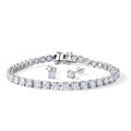D'Joy Moissanit Schmuckset 925 Silber Rhodiniert ca. 10,46 ct.