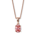 LUXURIANT DIAMOND - Lab Grown Rosa Diamant VS-EF SGL zertifiziert Schmuckset ca. 45 cm 925 Silber 750 Roségold vermeil ca. 1,06 ct.