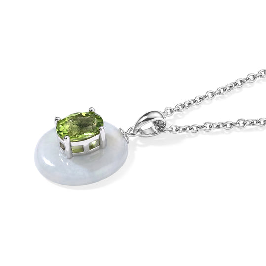 D'Joy Gefärbte grüne Jade, Natürlicher, äthiopischer Welo Opal Schmuckset ca. 50 cm 925 Silber Rhodiniert ca. 13.86 ct