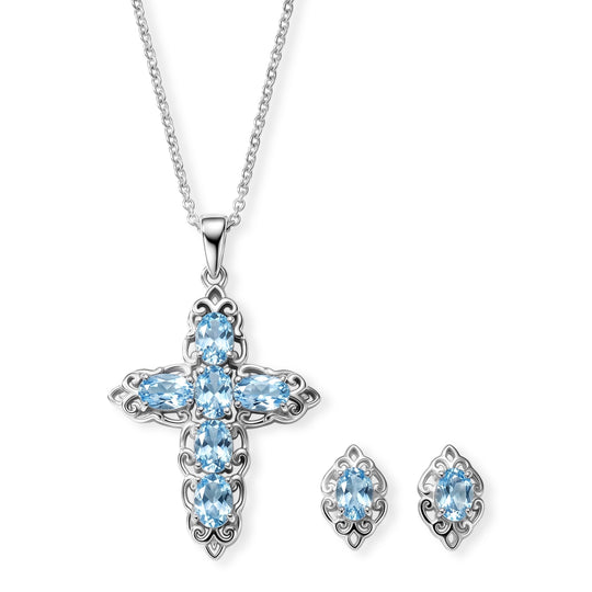 EVER TRUE Roter Granat Schmuckset ca. 50 cm ca. 4.96 ct