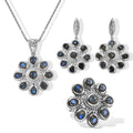EverTrue AA Labradorit Schmuckset, 50cm Edelstahl Kette und Bronze mit Platin E-Beschichtung - 15,20 ct.