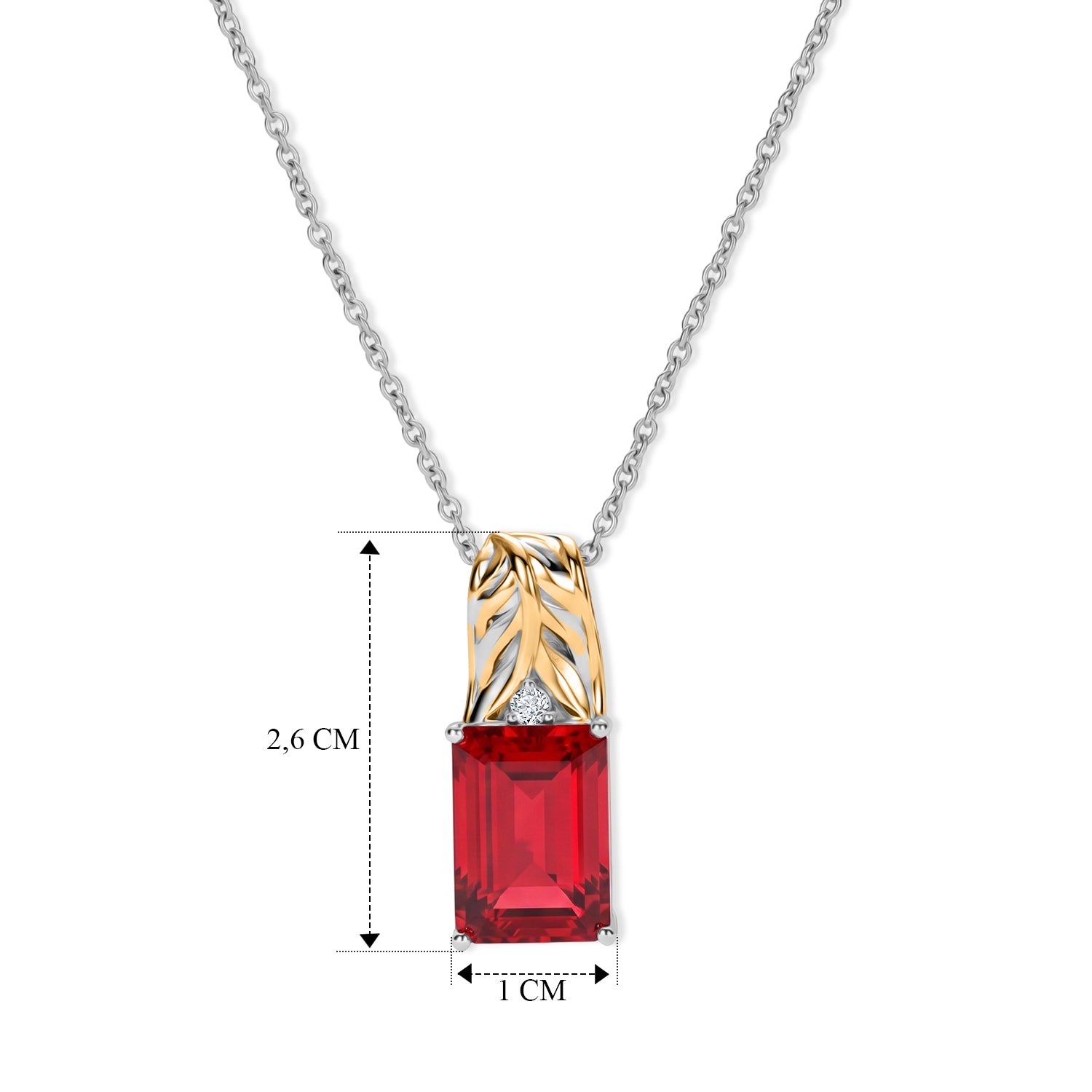 EVER TRUE Rubin-Feuer-Triplett-Quarz., Weißer Zirkon Schmuckset ca. 50 cm ca. 8,12 ct.