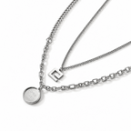 2er-Halsketten-Set mit Glücksbringermotiven, 316L-Edelstahl, ca. 20,60 g