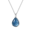 D'Joy Milchiger Aquamarin Schmuckset ca. 50 cm 925 Silber Rhodiniert ca. 14,50 ct.