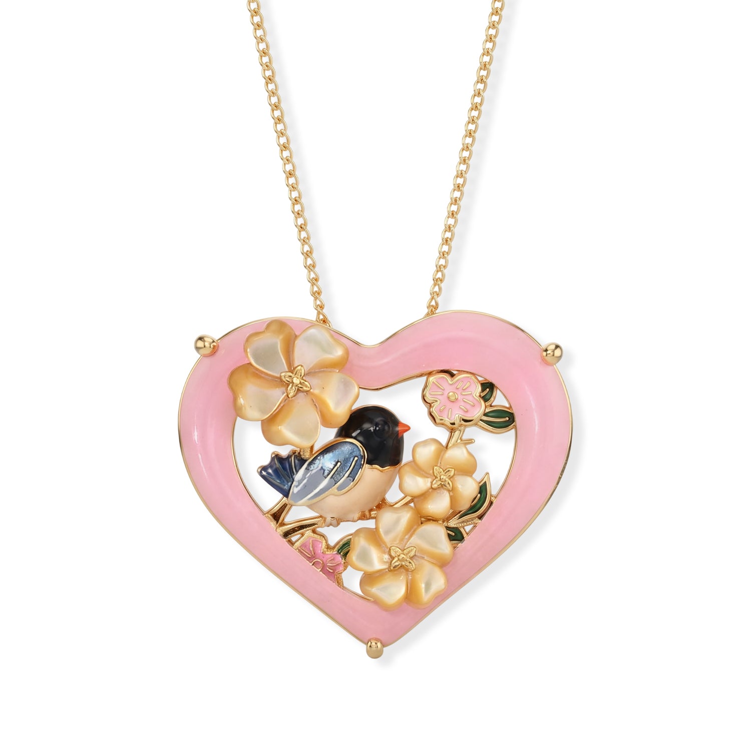 JARDIN KOLLEKTION D'Joy Gelbes Perlmutt (8 mm), Rosa Jade Schmuckset ca. 45 cm 925 Silber Vergoldet 8.93 ct