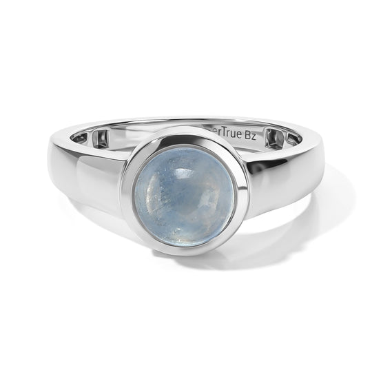 2er Set - EVER TRUE Milky Aquamarin Ring und Anhänger, (Größe 21.00) ca. 3.21 ct