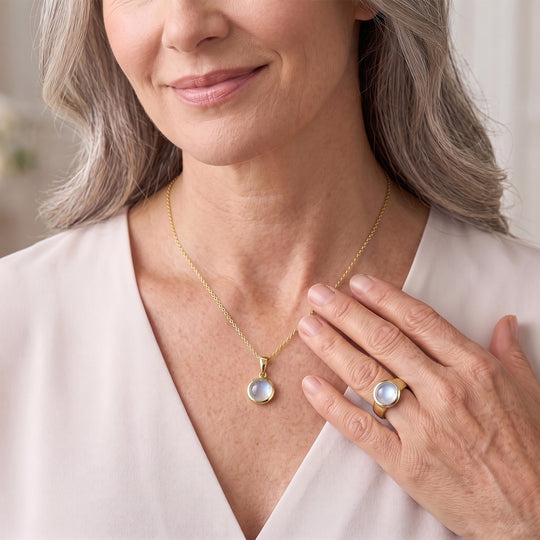 EVER TRUE Milky Aquamarin Schmuckset  (Größe 21) ca. 3.21 ct