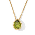 D'Joy AA Peridot Arizona Schmuckset ca. 50 cm 925 Silber 750 Gelbgold vermeil ca. 1,79 ct.