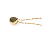 D'Joy AA Peridot Arizona Schmuckset ca. 50 cm 925 Silber 750 Gelbgold vermeil ca. 1,79 ct.