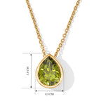 D'Joy AA Peridot Arizona Schmuckset ca. 50 cm 925 Silber 750 Gelbgold vermeil ca. 1,79 ct.