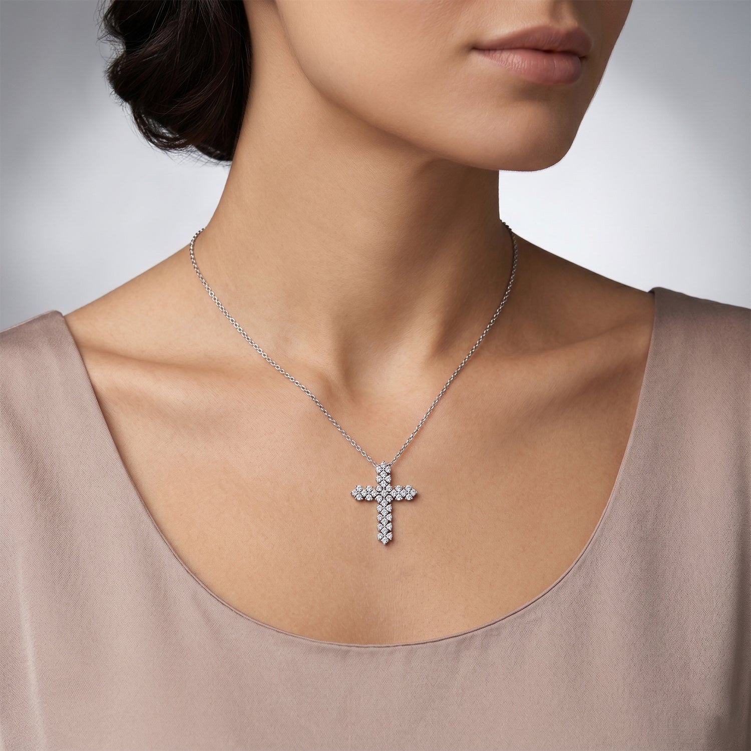 LUXURIANT DIAMOND - Lab Grown Diamant SI-GH Schmuckset SGL zertifiziert ca. 50 cm 925 Silber Rhodiniert ca. 1.00 ct