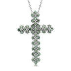 LUXURIANT DIAMOND - Lab Grown Grüner Diamant SI Schmuckset SGL zertifiziert ca. 50 cm 925 Silber Rhodiniert ca. 1.00 ct