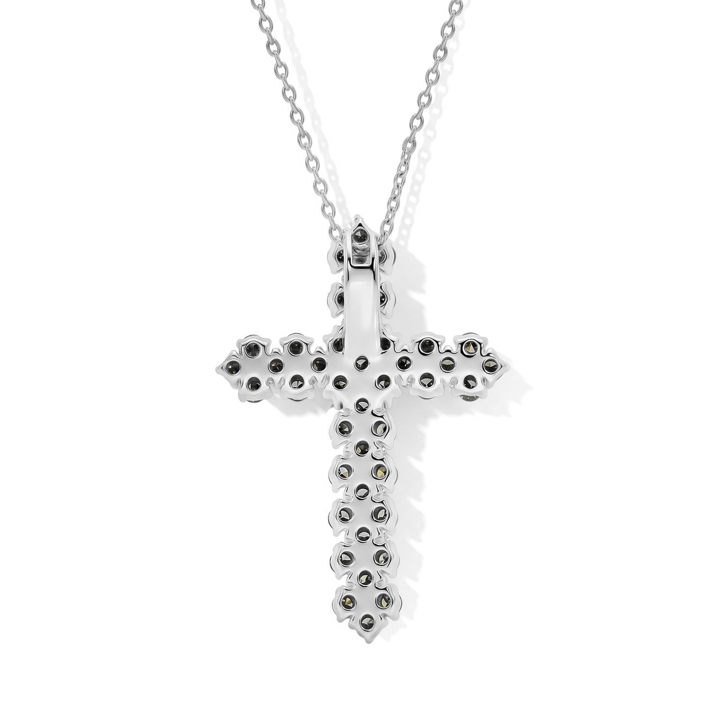 LUXURIANT SGL zertifizierter SI Labor grüner Diamant Anhänger mit 45+5cm Kette, 925 Silber rhodiniert - 1 ct.
