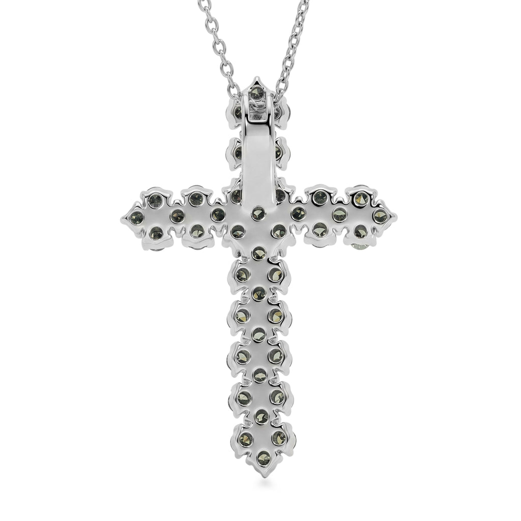 LUXURIANT DIAMOND - Lab Grown Grüner Diamant SI Schmuckset SGL zertifiziert ca. 50 cm 925 Silber Rhodiniert ca. 1.00 ct