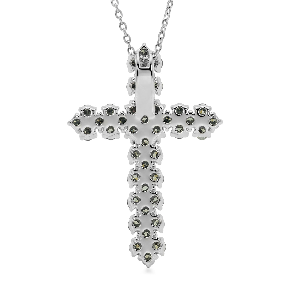 LUXURIANT DIAMOND - Lab Grown Grüner Diamant SI Schmuckset SGL zertifiziert ca. 50 cm 925 Silber Rhodiniert ca. 1.00 ct