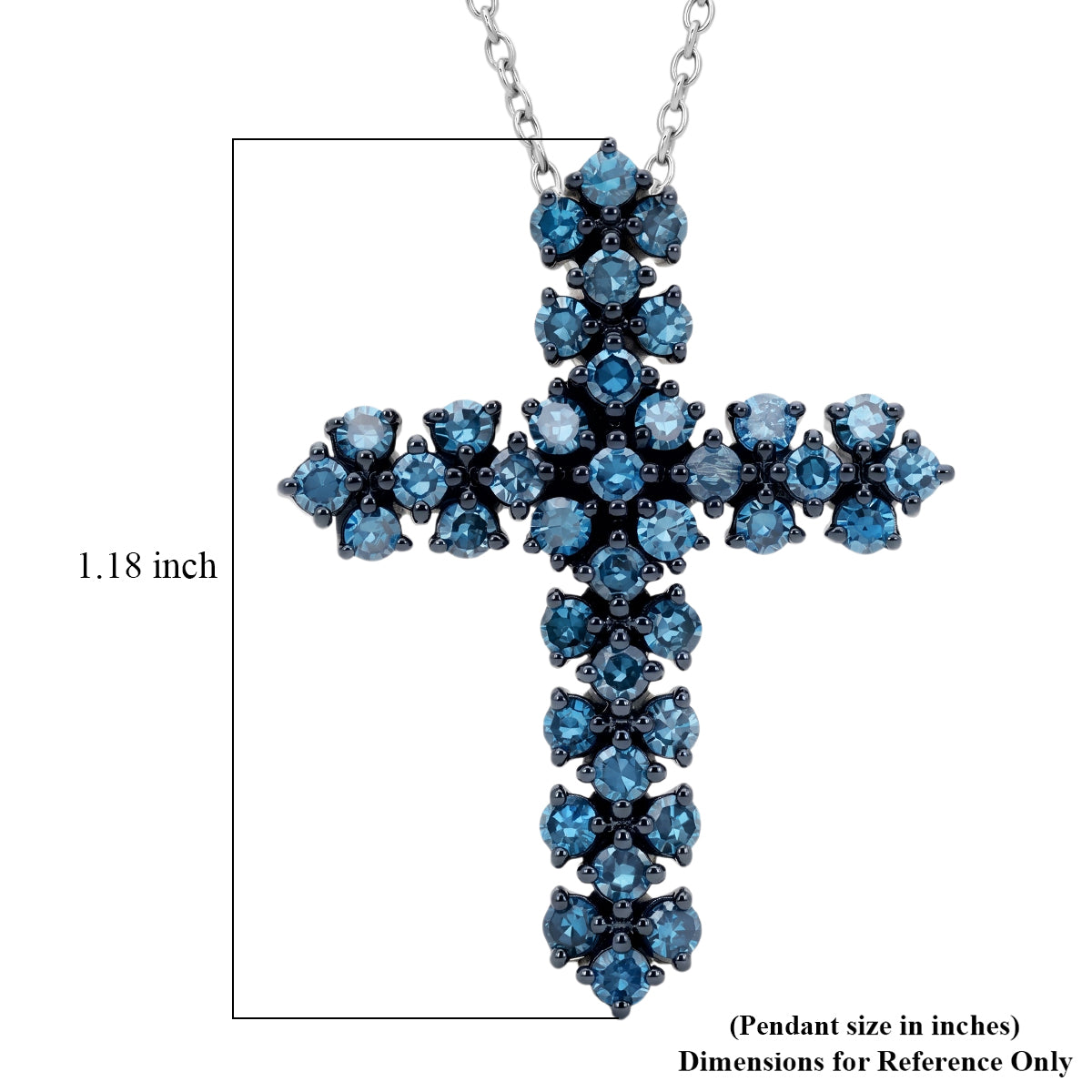 LUXURIANT DIAMOND - Lab Grown Blauer Diamant SI Schmuckset SGL zertifiziert ca. 50 cm 925 Silber Rhodiniert ca. 1.00 ct