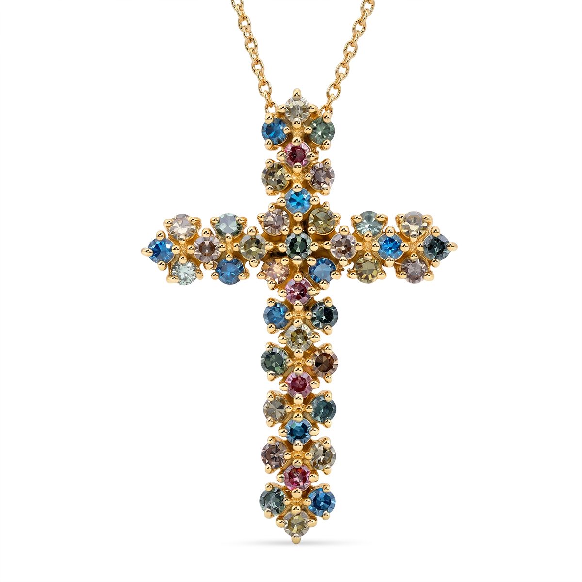 LUXURIANT DIAMOND - Lab Grown Diamant SI-GH Schmuckset ca. 50 cm 925 Silber 750 Gelbgold vermeil ca. 1.00 ct