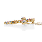 LUXURIANT DIAMOND - Lab Grown Diamant SI-GH SchmucksetSGL zertifiziert ca. 50 cm 925 Silber 750 Gelbgold vermeil ca. 1.00 ct