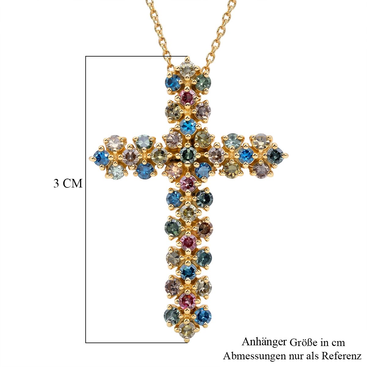 LUXURIANT DIAMOND - Lab Grown Diamant SI-GH Schmuckset ca. 50 cm 925 Silber 750 Gelbgold vermeil ca. 1.00 ct