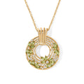 EVER TRUE Peridot Arizona, Weißer Zirkon Schmuckset ca. 50 cm ca. 2,17 ct.