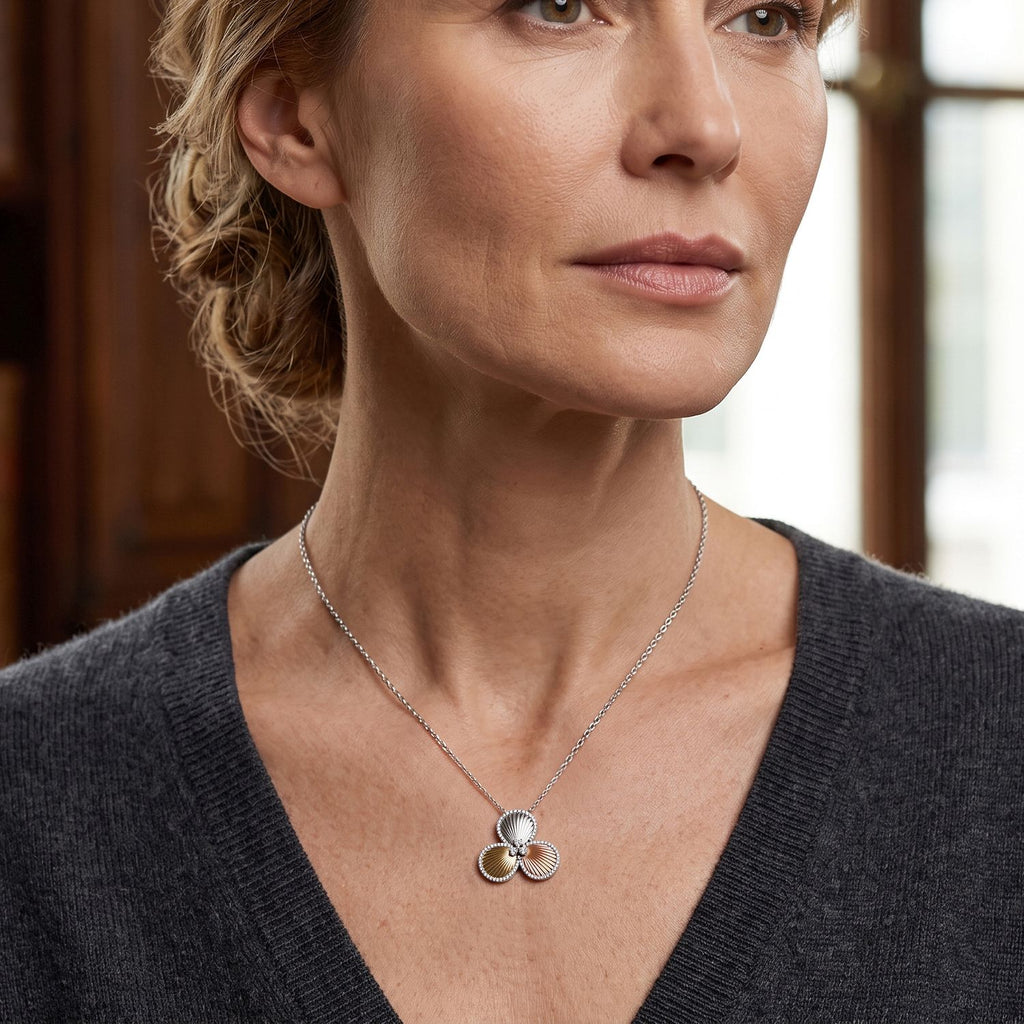 LUXURIANT DIAMOND - Lab Grown Diamant SGL zertifiziert SI-GH Schmuckset ca. 50 cm 925 Silber Rhodiniert ca. 0,49 ct.