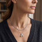 LUXURIANT DIAMOND - Lab Grown Diamant SGL zertifiziert SI-GH Schmuckset ca. 50 cm 925 Silber Rhodiniert ca. 0,49 ct.