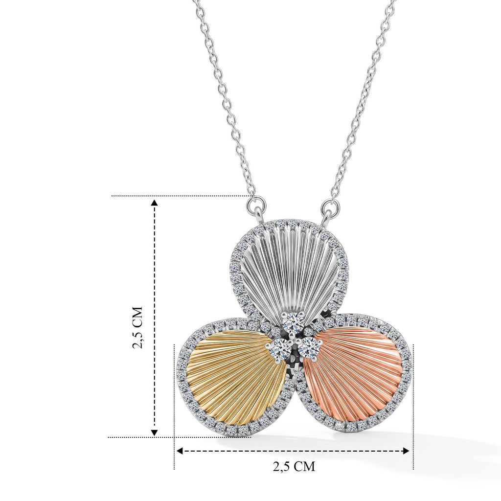 LUXURIANT DIAMOND - Lab Grown Diamant SGL zertifiziert SI-GH Schmuckset ca. 50 cm 925 Silber Rhodiniert ca. 0,49 ct.