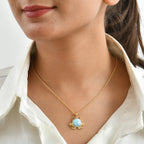 EVER TRUE AA Larimar, Schwarzer Spinell Schmuckset ca. 50 cm ca. 6,00 ct.