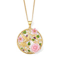 JARDIN KOLLEKTION D'Joy Rosa Perlmutt (10x10 mm) Schmuckset ca. 45 cm 925 Silber Vergoldet